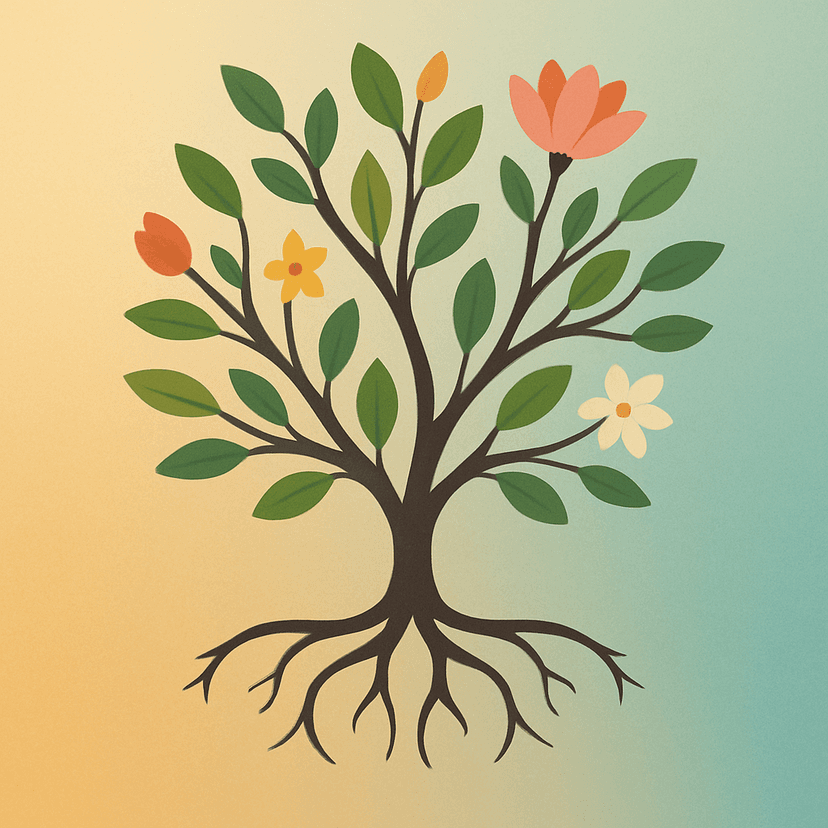 Colorful illustration of child development stages
