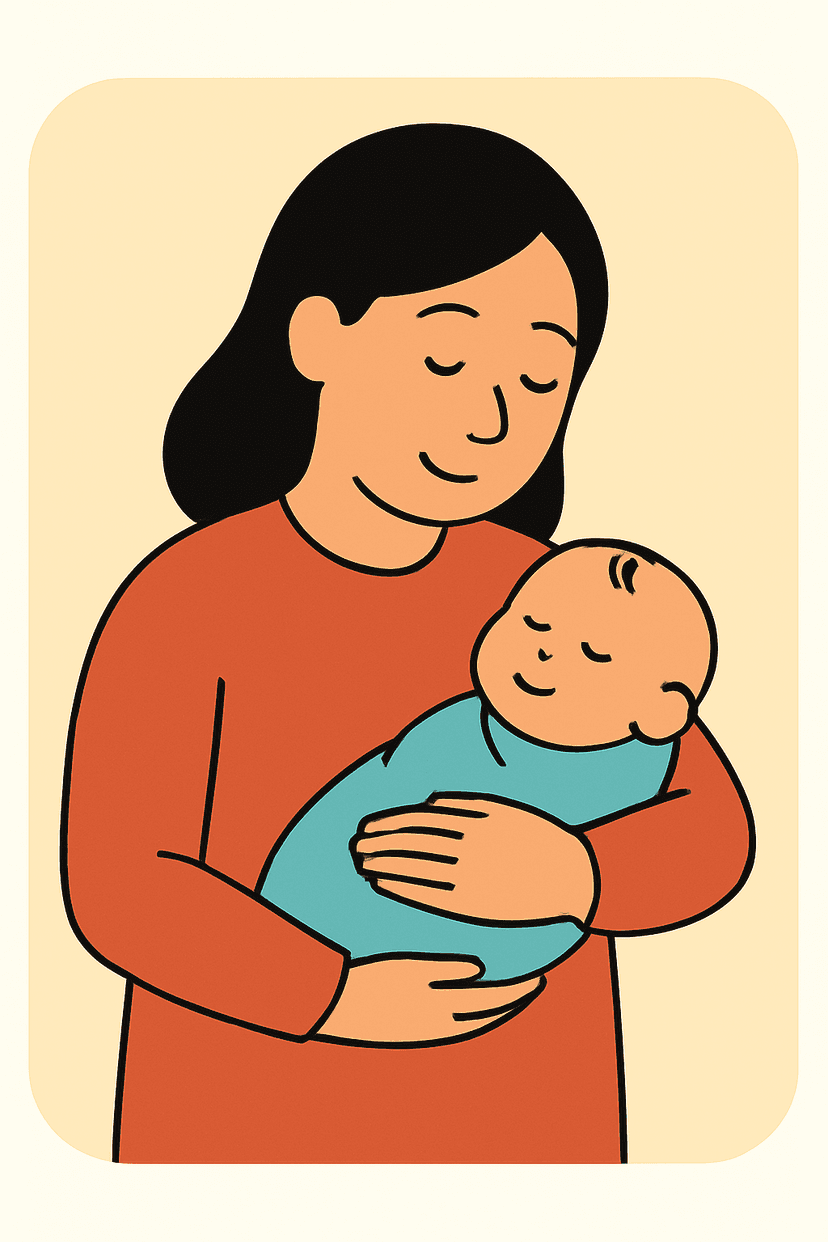 Parent and infant connecting together