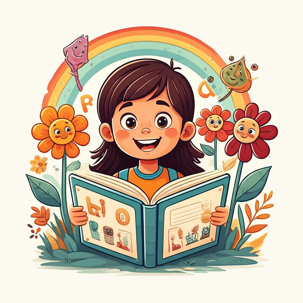 Elementary age child engaged in learning and routine activities