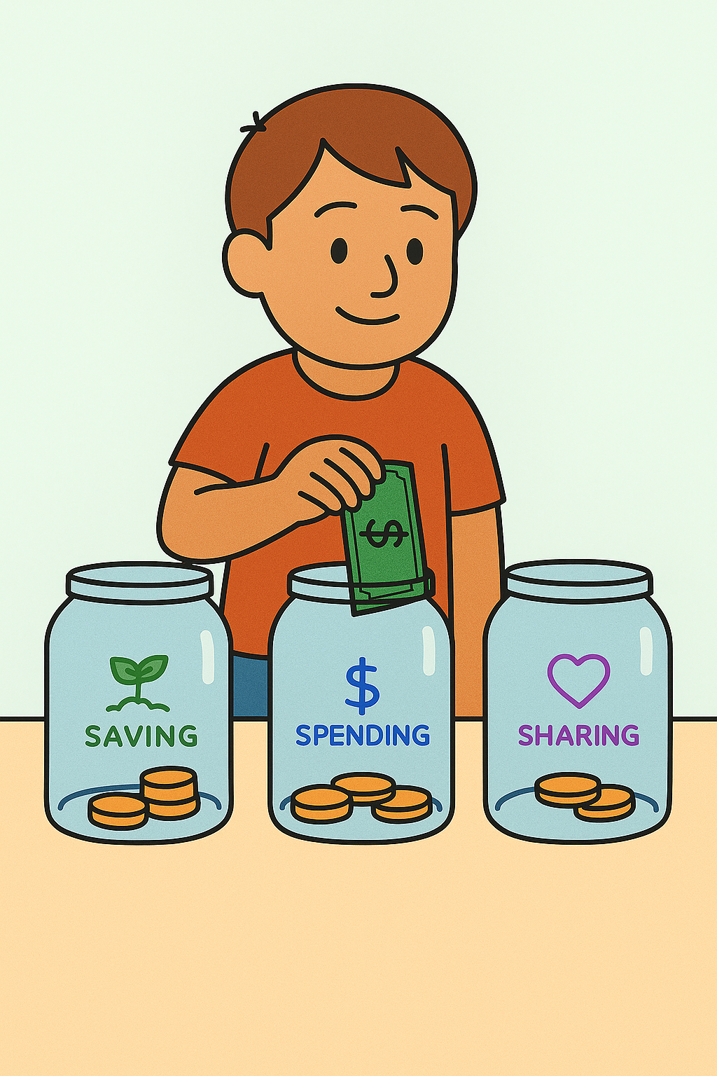 Child learning responsibility through age-appropriate chores