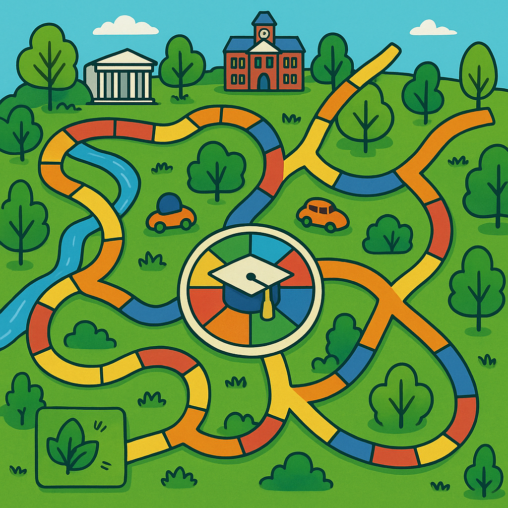 College planning journey illustration
