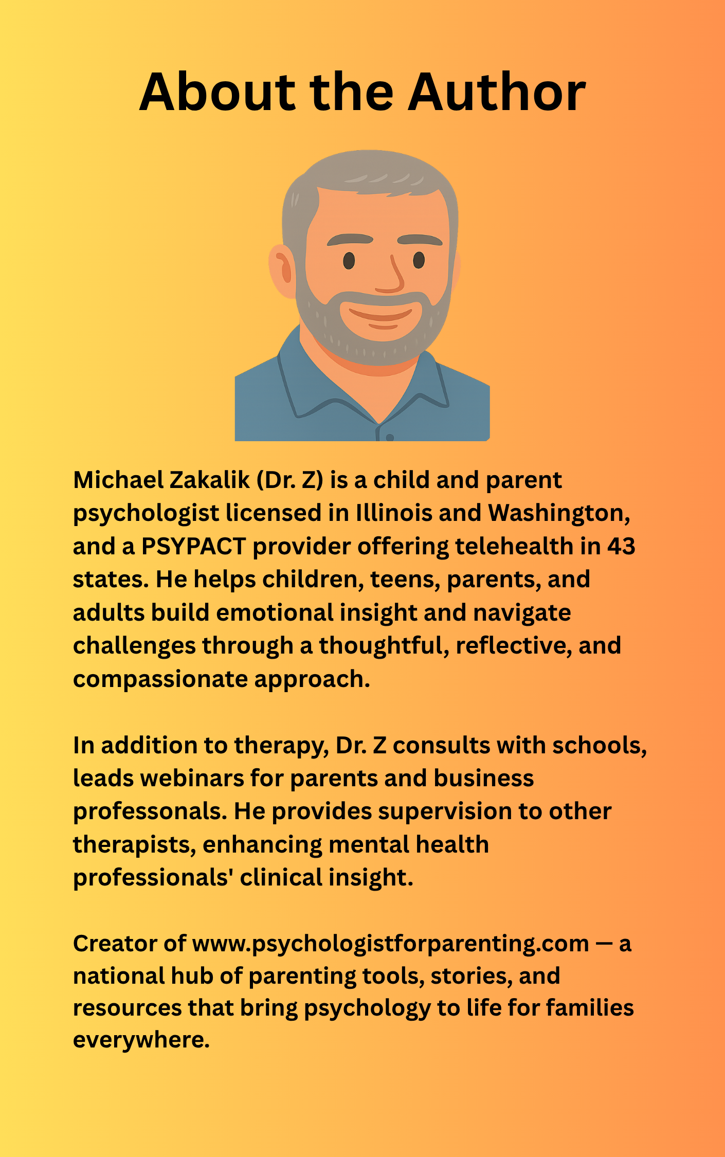 About the Author - Dr. Michael Zakalik professional background and credentials